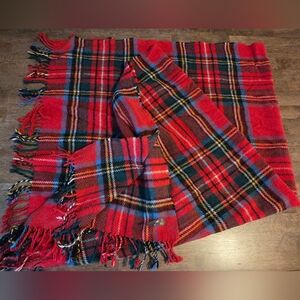 Royal Stewart UK Woven 100% Wool Tartan Fringe Blanket